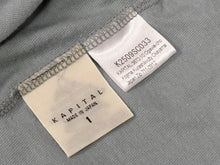 画像をギャラリービューアに読み込む, 新品未使用 KAPITAL キャピタル 20/-天竺 リンガーT(K&#39;BEARpt) Tシャツ K2502SC017 ブラック ブルー サイズ1 中古 4b007551