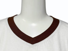 画像をギャラリービューアに読み込む, 新品未使用 KAPITAL キャピタル 20/-天竺 VネックリンガーT(リトルベア&amp;ハーモニーpt) Tシャツ K2502SC017 ホワイト ブラウン サイズ3 中古 4b007552