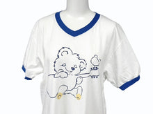 画像をギャラリービューアに読み込む, 新品未使用 KAPITAL キャピタル 20/-天竺 VネックリンガーT(リトルベア&amp;ハーモニーpt) Tシャツ K2502SC017 ブルー サイズ2 中古 4b007553