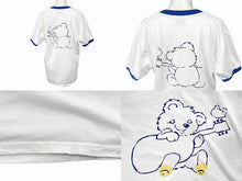 画像をギャラリービューアに読み込む, 新品未使用 KAPITAL キャピタル 20/-天竺 VネックリンガーT(リトルベア&amp;ハーモニーpt) Tシャツ K2502SC017 ブルー サイズ2 中古 4b007553