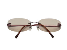 画像をギャラリービューアに読み込む, 極美品 CHANEL シャネル サングラス リムレス 2014 ココマーク イタリア製 メタル ピンク サイズ54◻︎19 中古 4b007588