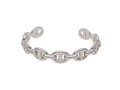 極美品 HERMES エルメス シェーヌダンクル アンシェネ バングル 重量約22g サイズSH Ag925刻印 9コマ シルバー925 中古 4b007606