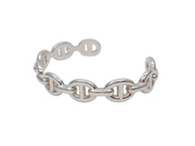 Load image into Gallery viewer, 極美品 HERMES エルメス シェーヌダンクル アンシェネ バングル 重量約22g サイズSH Ag925刻印 9コマ シルバー925 中古 4b007606