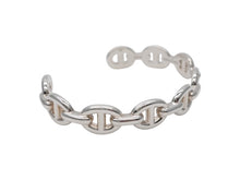 Load image into Gallery viewer, 極美品 HERMES エルメス シェーヌダンクル アンシェネ バングル 重量約22g サイズSH Ag925刻印 9コマ シルバー925 中古 4b007606