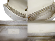 画像をギャラリービューアに読み込む, 極美品 YVES SAINT LAURENT イヴサンローラン テリーパッチワーク モノグラム ジェイミー ショルダーバッグ ホワイト ゴールド金具 中古 4b007611