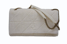 画像をギャラリービューアに読み込む, 極美品 YVES SAINT LAURENT イヴサンローラン テリーパッチワーク モノグラム ジェイミー ショルダーバッグ ホワイト ゴールド金具 中古 4b007611