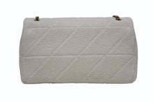 画像をギャラリービューアに読み込む, 極美品 YVES SAINT LAURENT イヴサンローラン テリーパッチワーク モノグラム ジェイミー ショルダーバッグ ホワイト ゴールド金具 中古 4b007611