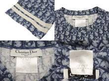画像をギャラリービューアに読み込む, 極美品 Christian Dior クリスチャンディオール 半袖Tシャツ 2P12155050 サイズ42 トロッター柄 ネイビー ガリアーノ期 中古 4b007613
