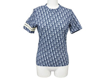 画像をギャラリービューアに読み込む, CHRISTIAN DIOR クリスチャンディオール 半袖Tシャツ 2P12155050 サイズ36 トロッター柄 ネイビー ガリアーノ期 美品 中古 4b007615