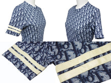 画像をギャラリービューアに読み込む, CHRISTIAN DIOR クリスチャンディオール 半袖Tシャツ 2P12155050 サイズ36 トロッター柄 ネイビー ガリアーノ期 美品 中古 4b007615