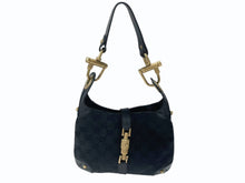 Load image into Gallery viewer, 極美品 GUCCI グッチ ニュージャッキー ワンショルダーバッグ 120885 214397 GGキャンバス レザー ブラック ゴールド金具 中古 4b007618