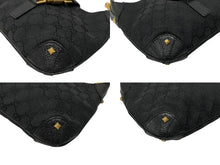 Load image into Gallery viewer, 極美品 GUCCI グッチ ニュージャッキー ワンショルダーバッグ 120885 214397 GGキャンバス レザー ブラック ゴールド金具 中古 4b007618