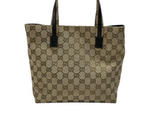 Load image into Gallery viewer, GUCCI グッチ ハンドバッグ GGキャンバス 002058 ベージュ ブラック金具 ロゴ 美品 中古 4b007620