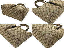 Load image into Gallery viewer, GUCCI グッチ ハンドバッグ GGキャンバス 002058 ベージュ ブラック金具 ロゴ 美品 中古 4b007620