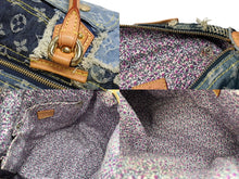 画像をギャラリービューアに読み込む, LOUIS VUITTON ルイヴィトン スピーディ30 ハンドバッグ M95380 モノグラムデニム パッチワーク ブルー 美品 中古 4b007647