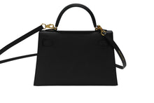 Load image into Gallery viewer, HERMES エルメス Mini Kelly2 ミニケリー2 ミニハンドバッグ ブラック ヴォーエプソン B刻印 2023年 ゴールド金具 美品 中古 4b007652