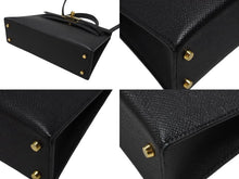 Load image into Gallery viewer, HERMES エルメス Mini Kelly2 ミニケリー2 ミニハンドバッグ ブラック ヴォーエプソン B刻印 2023年 ゴールド金具 美品 中古 4b007652
