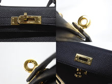 Load image into Gallery viewer, HERMES エルメス Mini Kelly2 ミニケリー2 ミニハンドバッグ ブラック ヴォーエプソン B刻印 2023年 ゴールド金具 美品 中古 4b007652