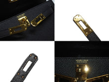 Load image into Gallery viewer, HERMES エルメス Mini Kelly2 ミニケリー2 ミニハンドバッグ ブラック ヴォーエプソン B刻印 2023年 ゴールド金具 美品 中古 4b007652