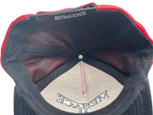 画像をギャラリービューアに読み込む, SUPREME シュプリーム MENACE Ⅱ SOCIETY キャップ 刺繍 レッド ブラック レザー 美品 中古 4b007666
