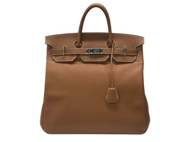 極美品 HERMES エルメス オータクロア40 ハンドバッグ ゴールド トゴ K刻印 2025年 シルバー金具 中古 4b007667