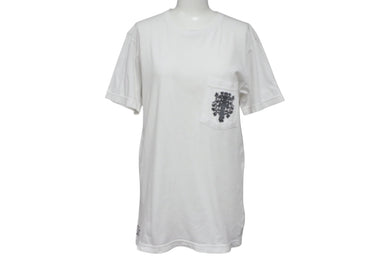 CHROME HEARTS クロムハーツ ヴァインダガー 半袖Tシャツ サイズS ホワイト ブラック バックプリント コットン 美品 中古 4b007684