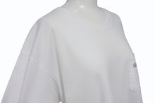 画像をギャラリービューアに読み込む, CHROME HEARTS クロムハーツ スクラロールラベル 半袖Ｔシャツ ホワイト ブラック コットン L 美品 中古 4b007685