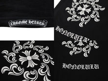 画像をギャラリービューアに読み込む, CHROME HEARTS クロムハーツ ホノルル限定 ホースシュー 半袖Ｔシャツ ブラック ホワイト コットン S 中古 4b007687