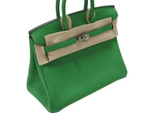 Load image into Gallery viewer, 新品未使用 HERMES エルメス ハンドバッグ W刻印 バーキン25 バンブー シルバー金具 トゴ 中古 4b007690