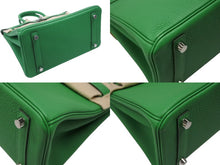 Load image into Gallery viewer, 新品未使用 HERMES エルメス ハンドバッグ W刻印 バーキン25 バンブー シルバー金具 トゴ 中古 4b007690