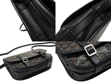 画像をギャラリービューアに読み込む, GOYARD ゴヤール BELVEDERE PM ベルヴェデーレPM ショルダーバッグ ブラック PVC レザー シルバー金具 良品 中古 4b007694