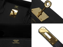 Load image into Gallery viewer, 新品同様 HERMES エルメス BIRKIN 40 バーキン40 ハンドバッグ トゴ ブラック W刻印 2024年 ゴールド金具 中古 4b007695