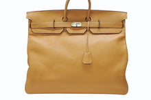 Load image into Gallery viewer, 激レア HERMES エルメス Hac オータクロア55 ハンドバッグ アルデンヌ ナチュラル ブロンズ金具 ○T刻印 美品 中古 4b007696