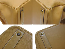 Load image into Gallery viewer, 激レア HERMES エルメス Hac オータクロア55 ハンドバッグ アルデンヌ ナチュラル ブロンズ金具 ○T刻印 美品 中古 4b007696
