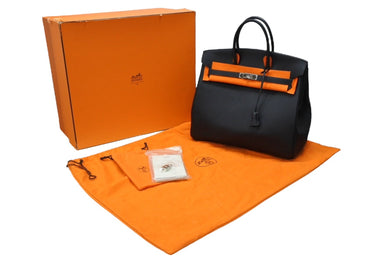 極美品 HERMES エルメス Haut a Courroies オータクロア36 ハンドバッグ トゴ ブルーインディゴ シルバー金具 □I刻印 中古 4b007702