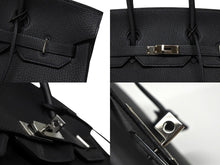 Load image into Gallery viewer, 極美品 HERMES エルメス Haut a Courroies オータクロア36 ハンドバッグ トゴ ブルーインディゴ シルバー金具 □I刻印 中古 4b007702