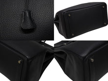 Load image into Gallery viewer, 極美品 HERMES エルメス Haut a Courroies オータクロア36 ハンドバッグ トゴ ブルーインディゴ シルバー金具 □I刻印 中古 4b007702