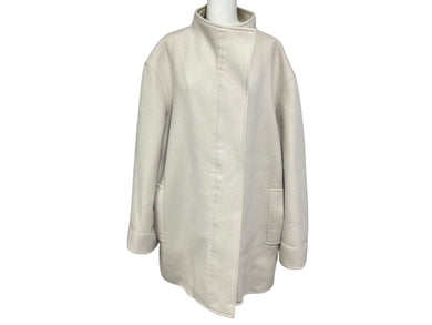 HERMES エルメス コート マルジェラ期 テーラードジャケット アウター レディース サイズ 40 カシミヤ ホワイト アイボリー 美品 中古 4b007703