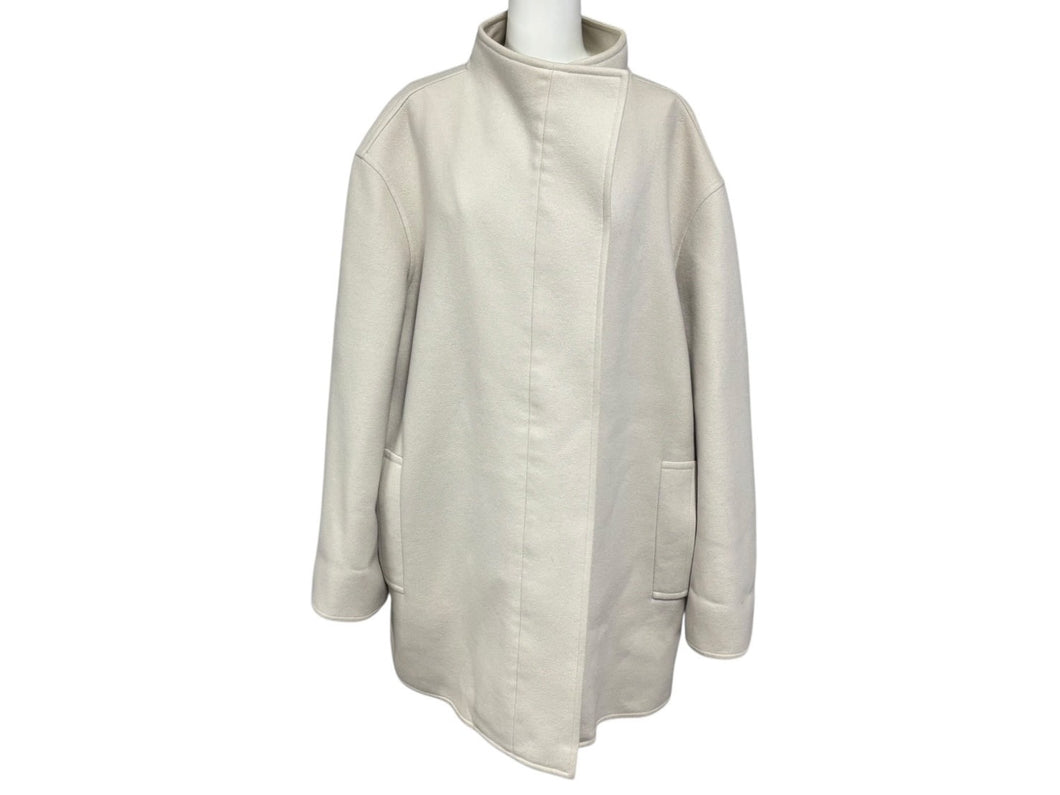 HERMES エルメス コート マルジェラ期 テーラードジャケット アウター レディース サイズ 40 カシミヤ ホワイト アイボリー 美品 中古 4b007703