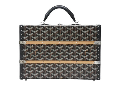 新品同様 GOYARD ゴヤール パラスMM トランクバッグ 定価1,012,000円 ブラック PVC レザー ハンドバッグ 中古 4b007706