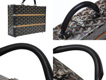 画像をギャラリービューアに読み込む, 新品同様 GOYARD ゴヤール パラスMM トランクバッグ 定価1,012,000円 ブラック PVC レザー ハンドバッグ 中古 4b007706