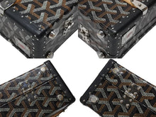 画像をギャラリービューアに読み込む, 新品同様 GOYARD ゴヤール パラスMM トランクバッグ 定価1,012,000円 ブラック PVC レザー ハンドバッグ 中古 4b007706