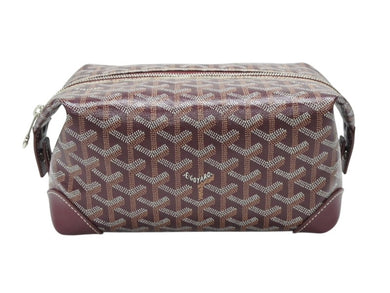 新品同様 GOYARD ゴヤール BOWLIN25 ボウリング25トイレタリーバッグ ポーチ クラッチバッグ セカンドバッグ レッド 中古 4b007710