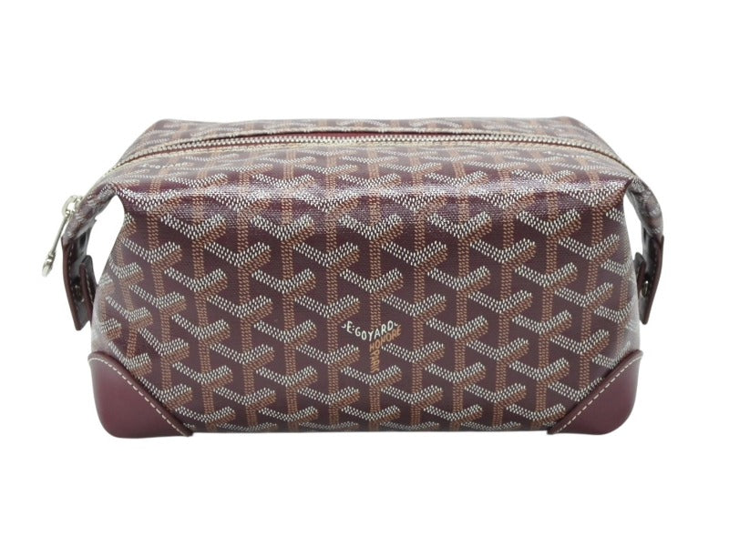 新品同様 GOYARD ゴヤール BOWLIN25 ボウリング25トイレタリーバッグ ポーチ クラッチバッグ セカンドバッグ レッド 中古 4b007710