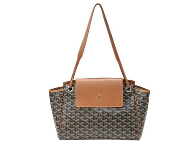 極美品 GOYARD ゴヤール ルエットPM ショルダーバッグ 2WAYバッグ ブラック PVC レザー シルバー金具 中古 4b007729