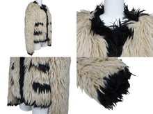 画像をギャラリービューアに読み込む, 極美品 CHANEL シャネル ファージャケット ココマーク総柄 ベージュ ブラック サイズ42 P03723 中古 4b007757