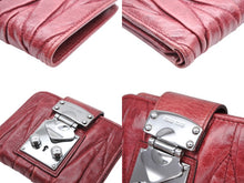 画像をギャラリービューアに読み込む, MIUMIU ミュウミュウ コンパクトウォレット 二つ折り財布 マテラッセ キルティング ボルドー シルバー金具 美品 中古 4b007780