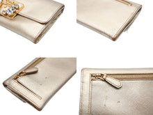 Load image into Gallery viewer, PRADA プラダ ビジュー 長財布 ロングウォレット イタリア製 レザー ビジュー ゴールド金具 良品 中古 4b007782