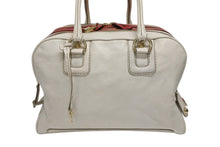 画像をギャラリービューアに読み込む, DOLCE&amp;GABBANA ドルチェ&amp;ガッバーナ ハンドバッグ トートバッグ BAG LILY ホワイト レッド レザー 美品 中古 4b007783