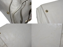 画像をギャラリービューアに読み込む, DOLCE&amp;GABBANA ドルチェ&amp;ガッバーナ ハンドバッグ トートバッグ BAG LILY ホワイト レッド レザー 美品 中古 4b007783